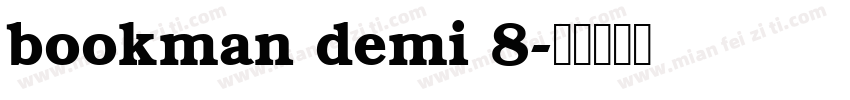 bookman demi 8字体转换